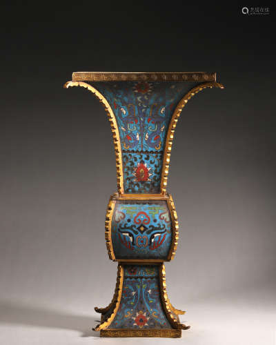A Cloisonne Enamel Beaker Vase