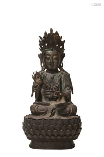 A Ming Dynasty Statue Of Shakyamuni