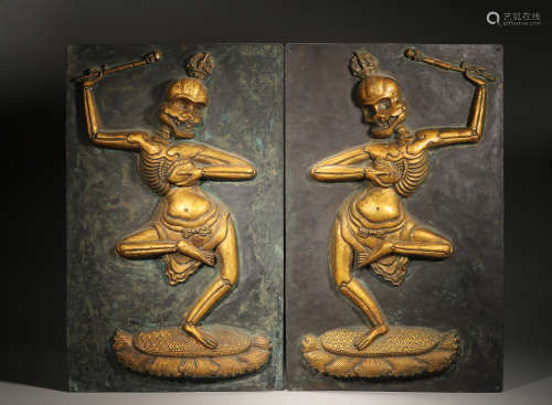 A Pair Of Bronze Figure Statues