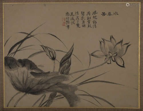 A CHINESE FLOWER AND BIRD PAINTING, MOUNTED, GAO FENGHAN