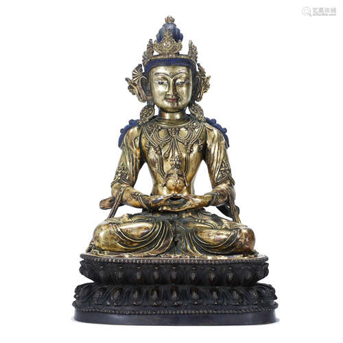 GILT-BRONZE STATUE OF AMITAYUS