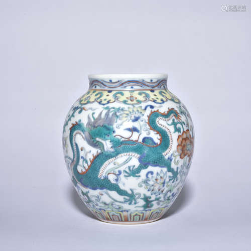 A DOUCAI DRAGON VASE