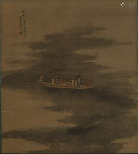 A CHINESE LANDSCAPE PAINTING, MOUNTED, QIAN DU