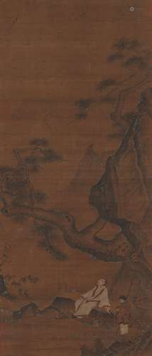 A CHINESE LANDSCAPE PAINTING ON SILK, HANGING SCROLL, ANONYM...