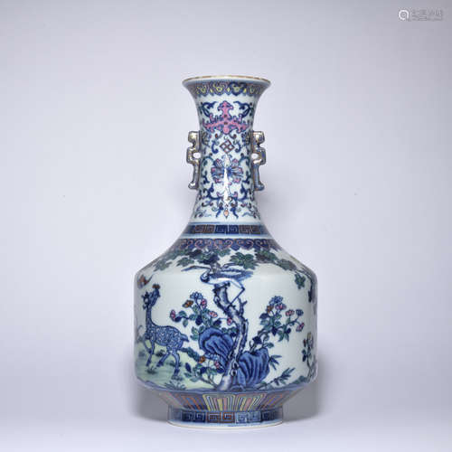 BLUE AND WHITE DOUCAI VASE