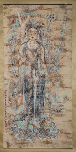 A CHINESE BUDDHA PAINTING, ZHANG DAQIAN