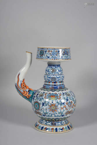 A DOUCAI EIGHT TREASURES EWER, BENBAHU