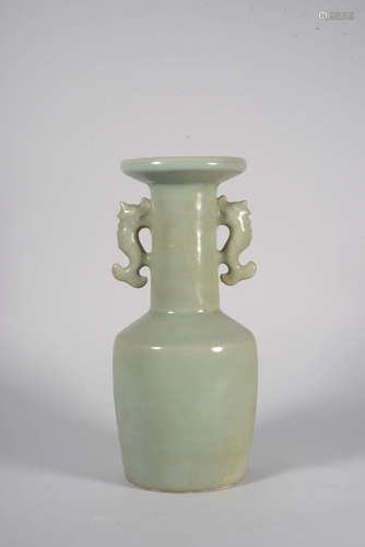 A CELADON-GLAZED VASE