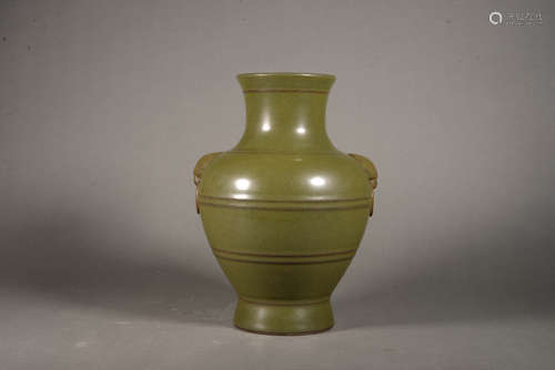 A TEA-DUST-GLAZED VASE