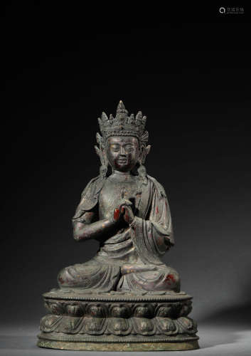 COPPER FIGURE OF GUANYIN