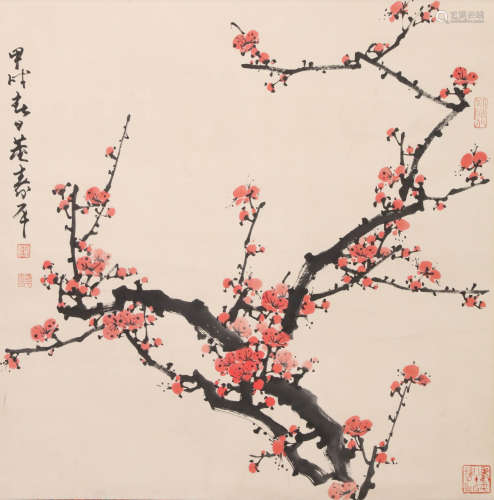 CHINESE PLUM BLOSSOM PAINTING, DONG SHOUPING