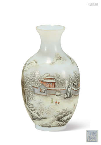 A CLASS‘LANDSCAPE’VASE,MARK AND PERIOD OF QIANLONG