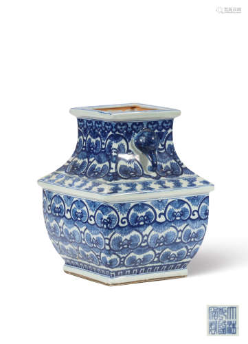 A BLUE AND WHITE JAR,MARK AND PERIOD OF QIANLONG