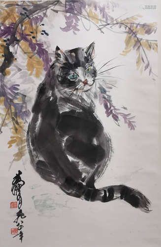 黄胄，猫<br>趣图