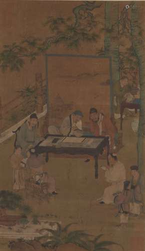 A CHINSE FIGURE ON PAPER, HANGING SCROLL, ANONYMOUS