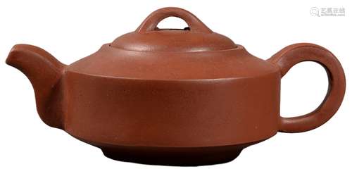 A CHEN MINGYUAN MARKED PURPLE CLAY TEAPOT