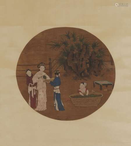 A CHINSE FIGURE PAINTING, HANGING SCROLL, ANONYMOUS