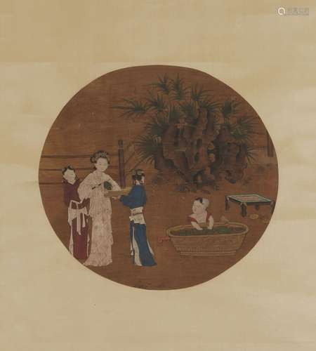 A CHINSE FIGURE PAINTING, HANGING SCROLL, ANONYMOUS