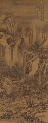 A CHINESE LANDSCAPE PAINTING ON SILK, HANGING SCROLL, ANONYM...