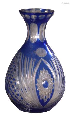 A GLASS PEAR-SHAPED VASE