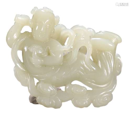 A HETIAN JADE FIGURE CARVING