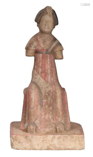 A COLORED MARBLE FIGURE