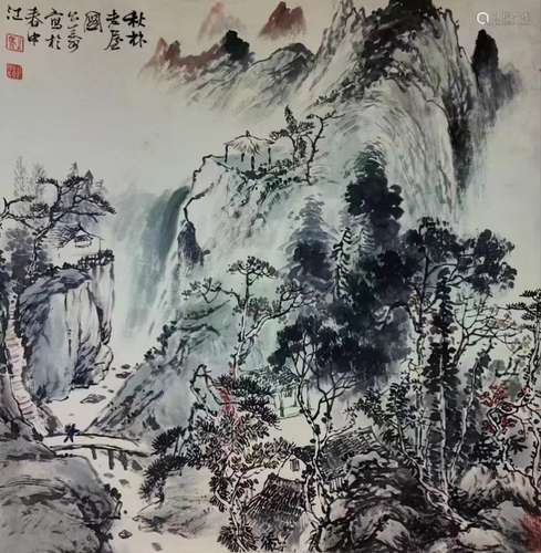 胡公寿山水图立轴