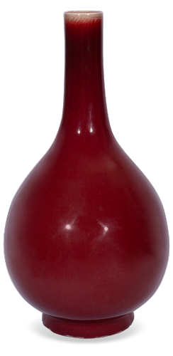 清乾隆<br>红釉胆瓶