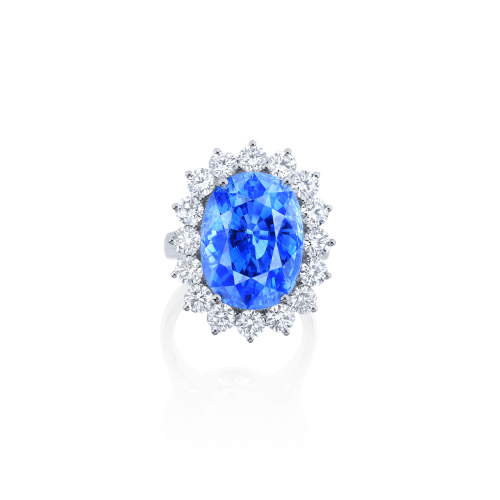 GRS 斯里蘭卡藍寶鑽石戒
