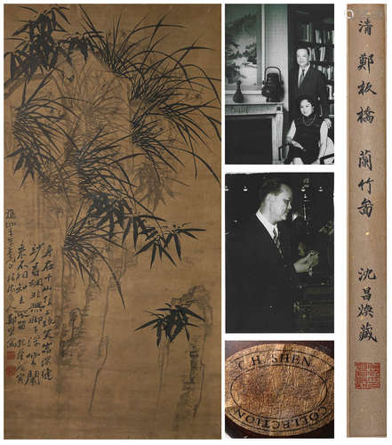 BAMBOO AND ORCHID, HANGING SCROLL, ZHENG BANQIAO