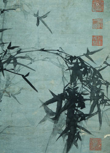 BAMBOO, INK ON PAPER, HANGING SCROLL, SU SHI