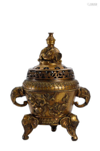 A GILT-COPPER CENSER