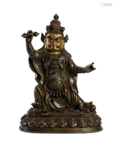 A COPPER ALLOY FIGURE OF
LONGCHEN RABJAMPA