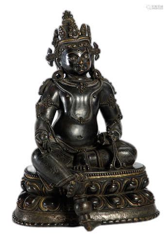 A COPPER ALLOY FIGURE OF
 VAISHRAVANA