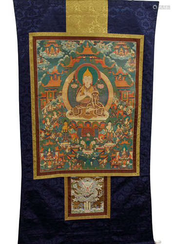 A THANGKA DEPICTING GURU