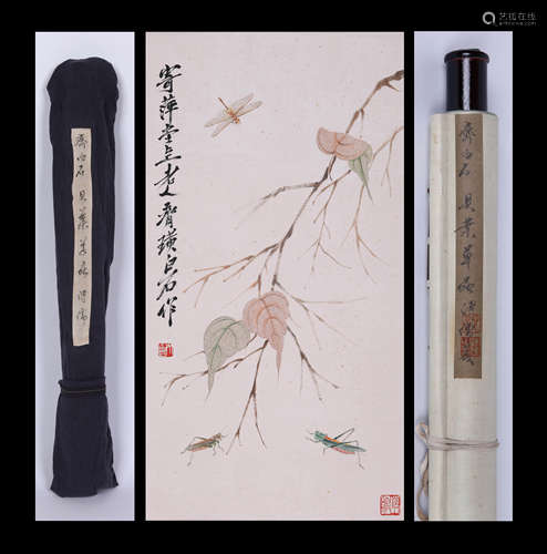 QI BAISHI, INSECT PAINTING ON PAPER, HANGING SCROLL