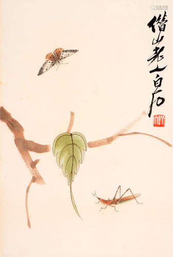 QI BAISHI, INSECT PAINTING ON PAPER, MOUNTED