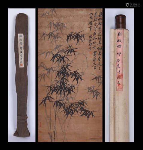 ZHENG XIE, BAMBOO PAINTING ON PAPER, HANGING SCROLL