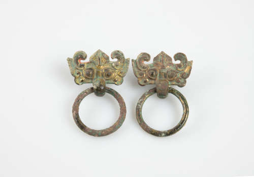 A Pair Of Chinese Gilt - Bronze.