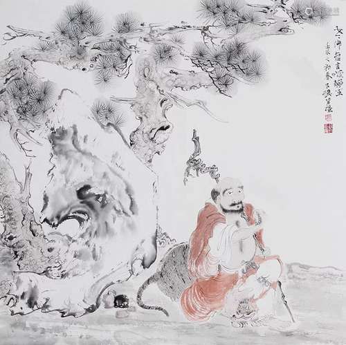 石荣强  《佛》  禅意画