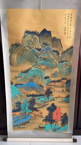 山水人物风景画