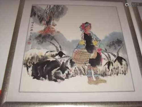 刘大为 人物侍女画