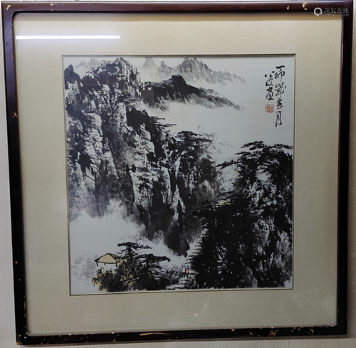 郭公达  山水画（镜框）