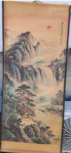 张大千山水人物风水画