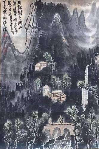 李可染山水立轴画