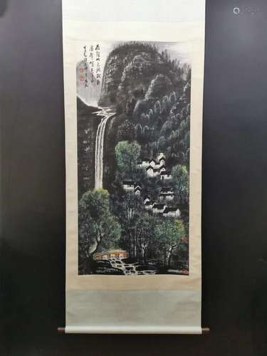 李可染纸本山水图