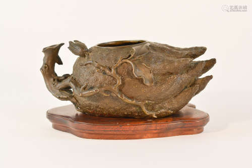 Chinese Bronze Censer in Shape of Buddhist Hand Fruit