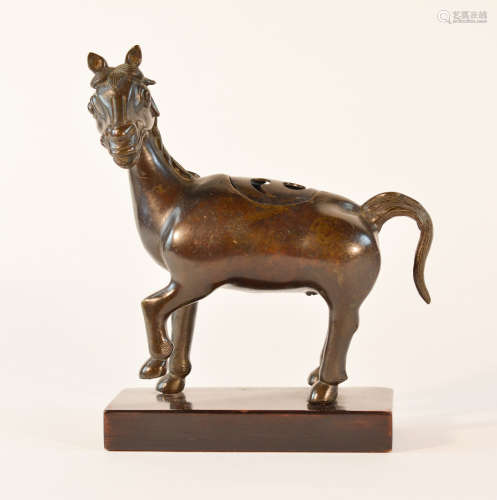 Chinese Bronze Censer of Horse Shape