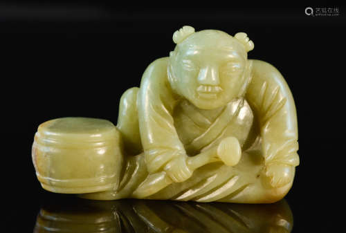 Chinese Celadon Jade Boy