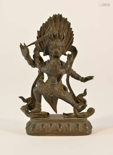 Sino Tibetan Bronze Buddha Yab Yam